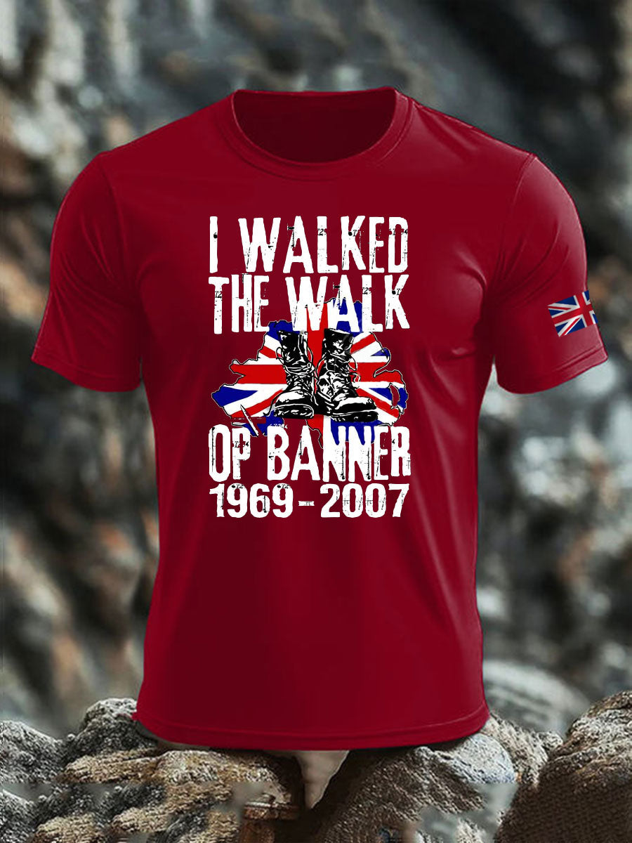 Men's British Veteran imitation cotton short-sleeved T-shirt