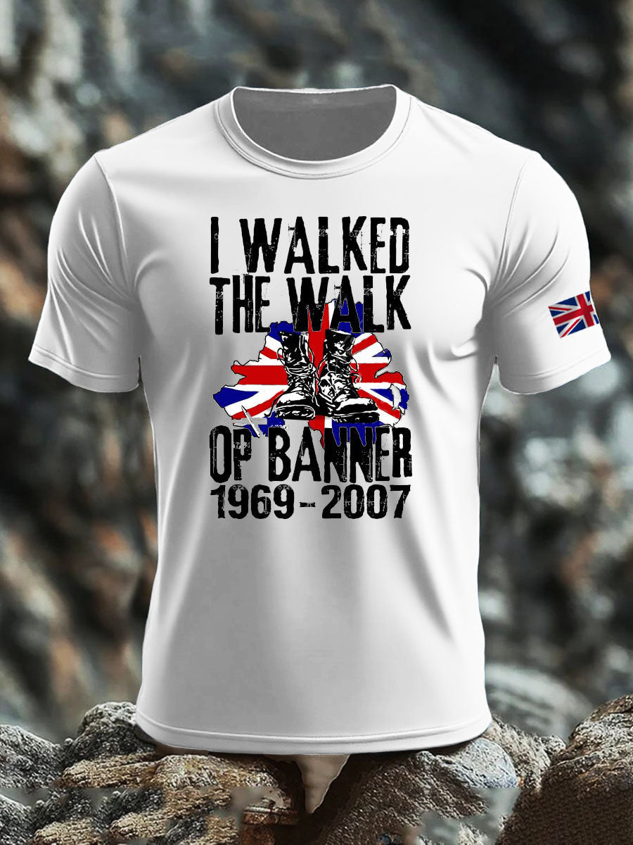 Men's British Veteran imitation cotton short-sleeved T-shirt