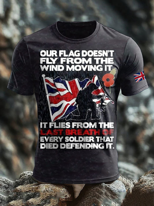 Men's British Veteran Print short sleeves t-shirt