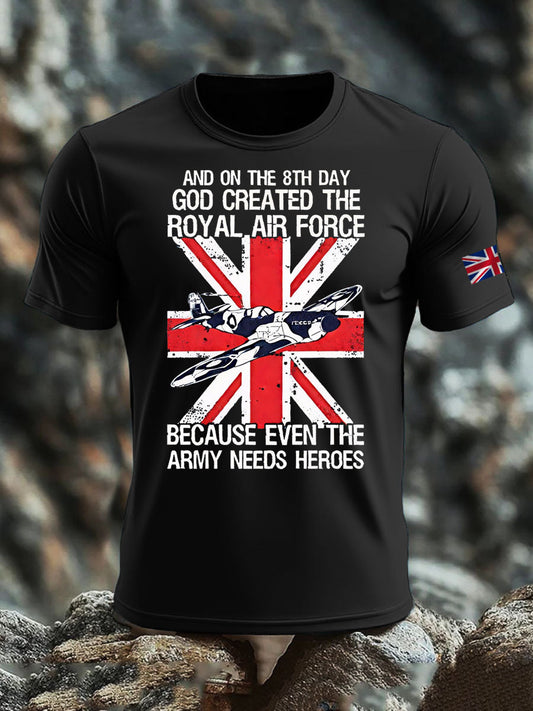 Men's British Veteran imitation cotton short-sleeved T-shirt