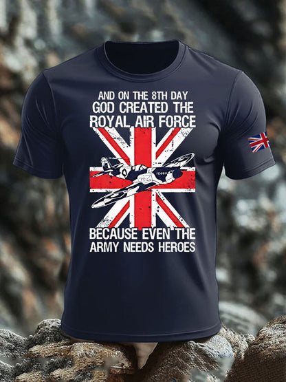 Men's British Veteran imitation cotton short-sleeved T-shirt