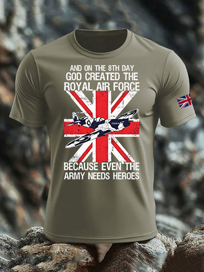 Men's British Veteran imitation cotton short-sleeved T-shirt