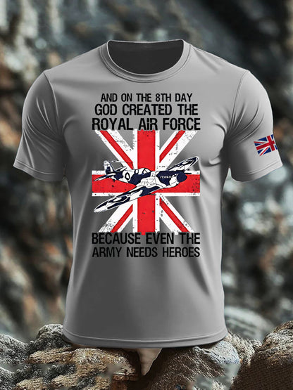 Men's British Veteran imitation cotton short-sleeved T-shirt