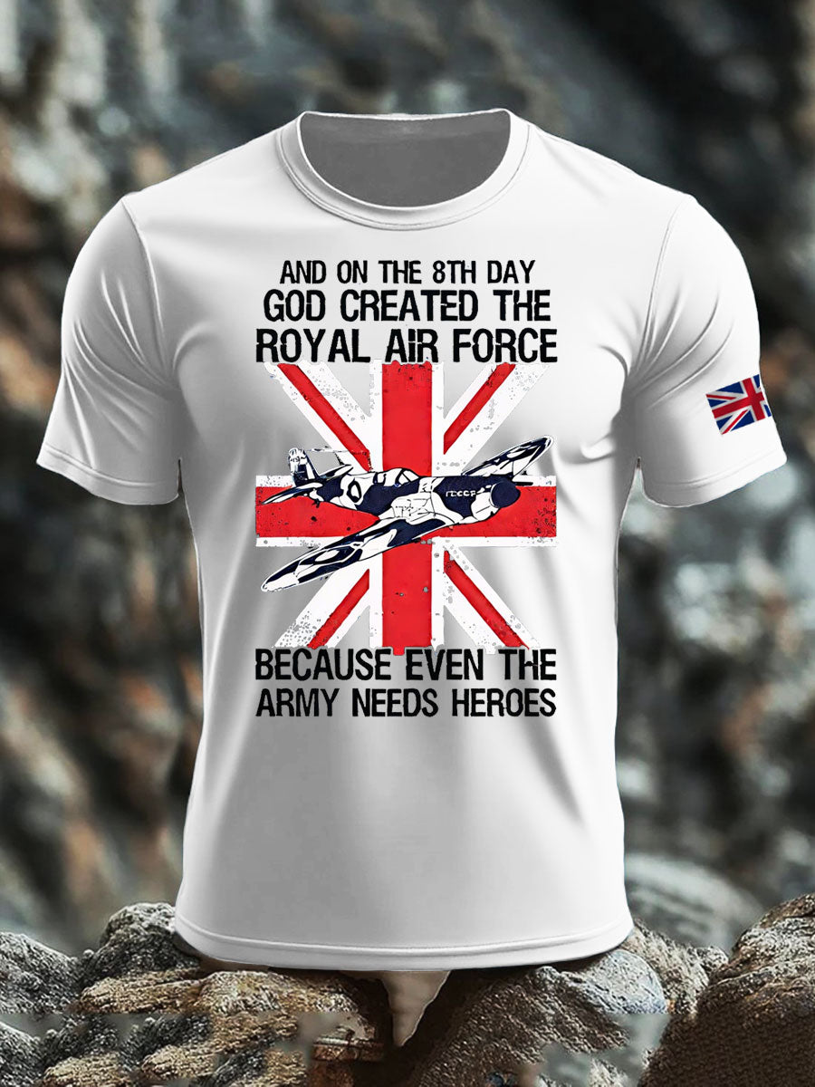 Men's British Veteran imitation cotton short-sleeved T-shirt