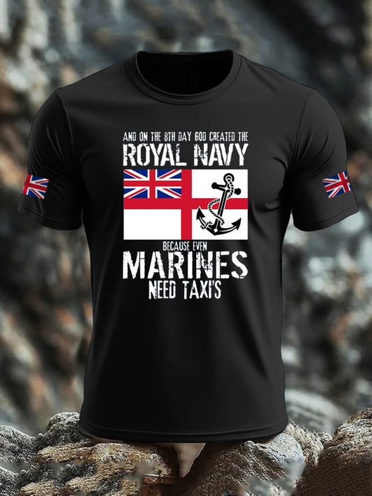 Men's United Kingdom Print imitation cotton short-sleeved T-shirt