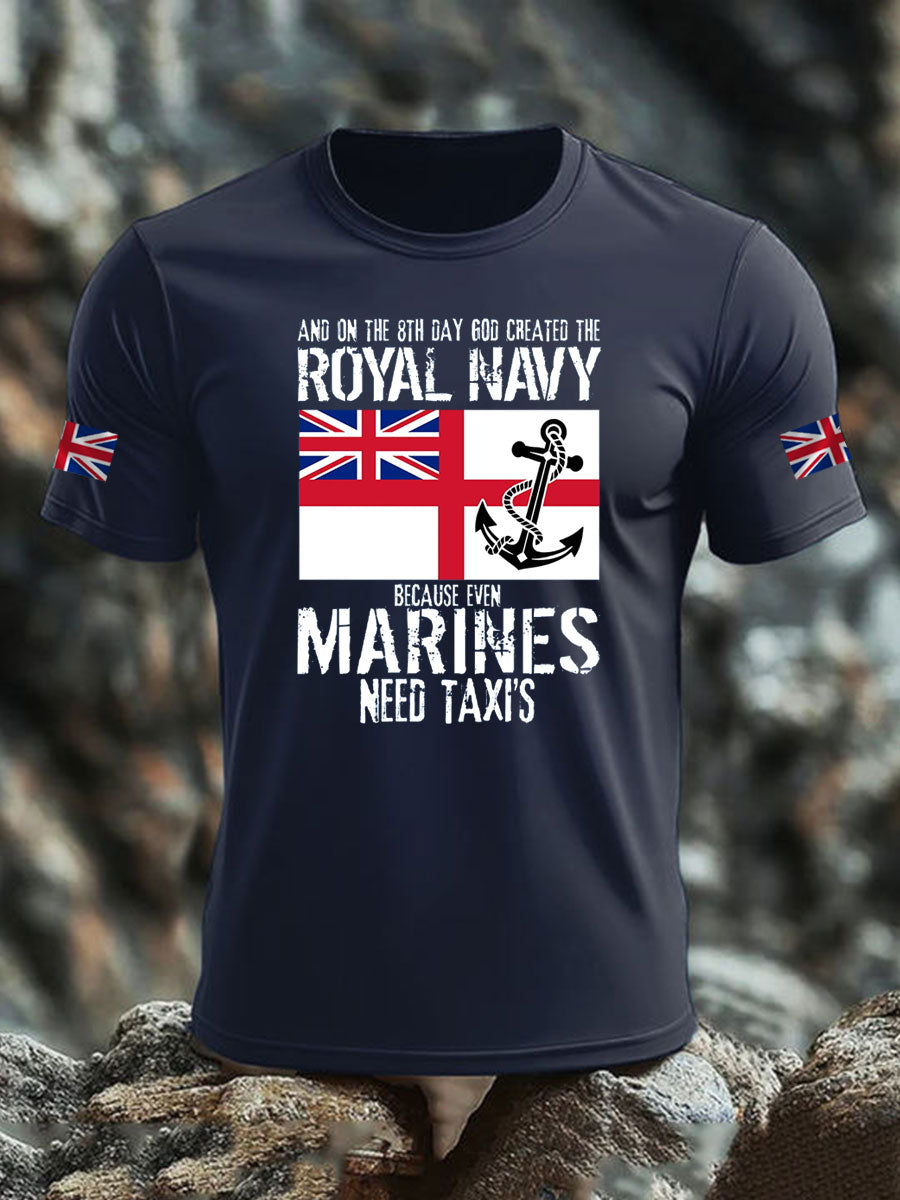 Men's United Kingdom Print imitation cotton short-sleeved T-shirt