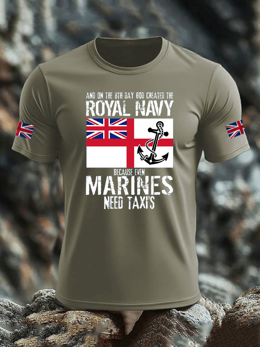 Men's United Kingdom Print imitation cotton short-sleeved T-shirt