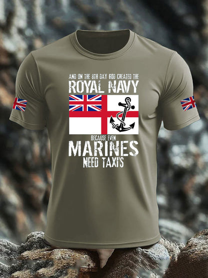 Men's United Kingdom Print imitation cotton short-sleeved T-shirt