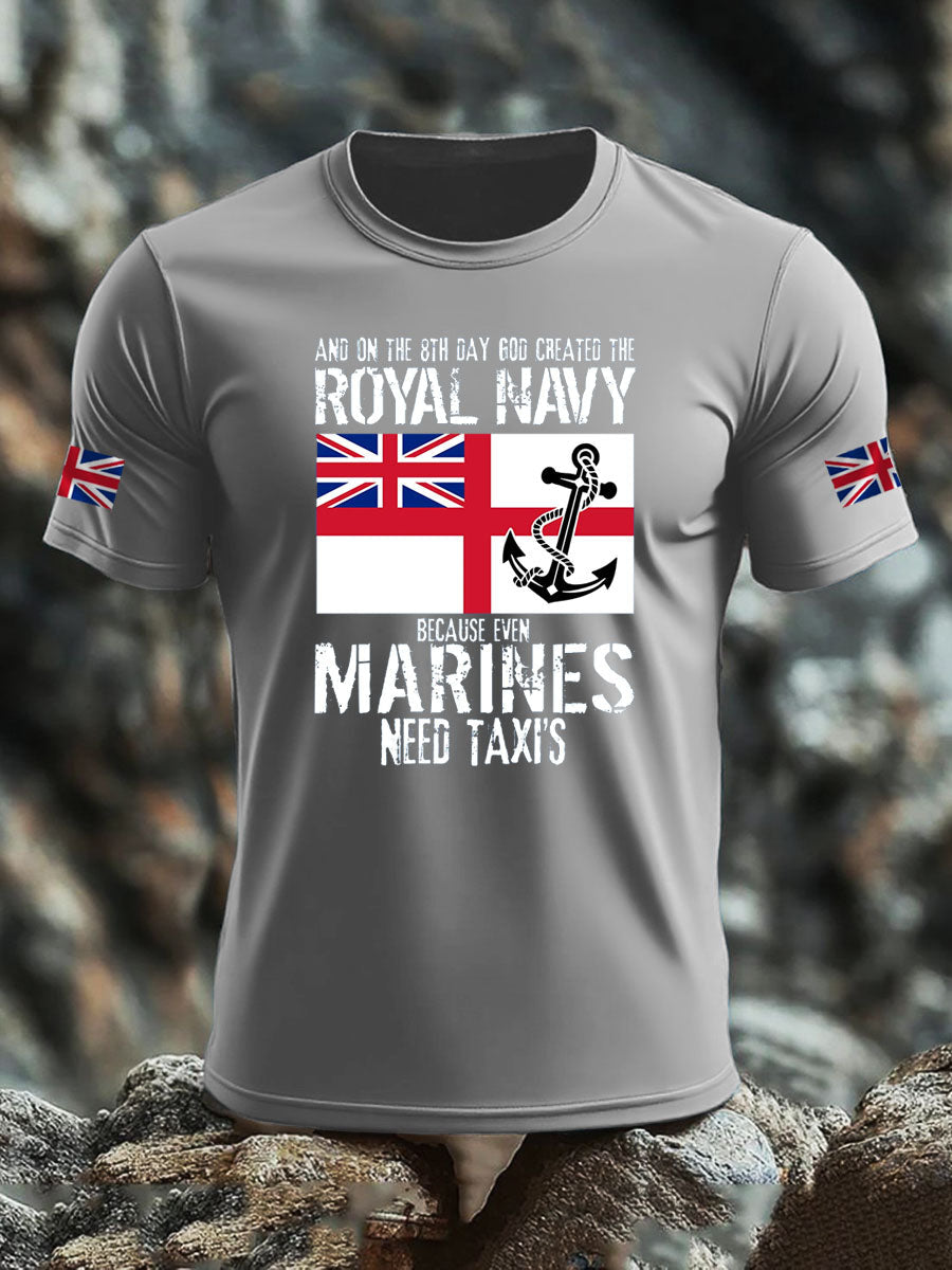 Men's United Kingdom Print imitation cotton short-sleeved T-shirt