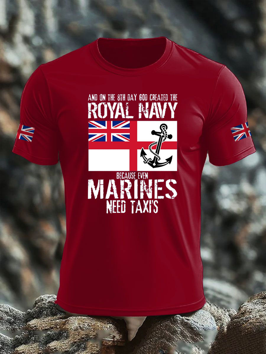 Men's United Kingdom Print imitation cotton short-sleeved T-shirt