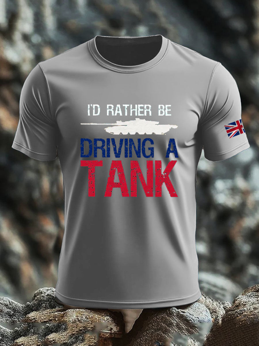 Men's British Veteran imitation cotton short-sleeved T-shirt