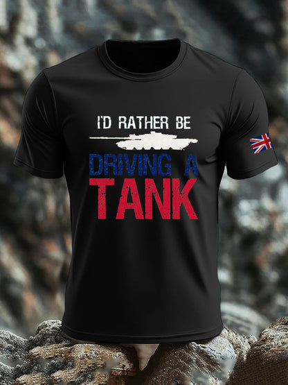 Men's British Veteran imitation cotton short-sleeved T-shirt