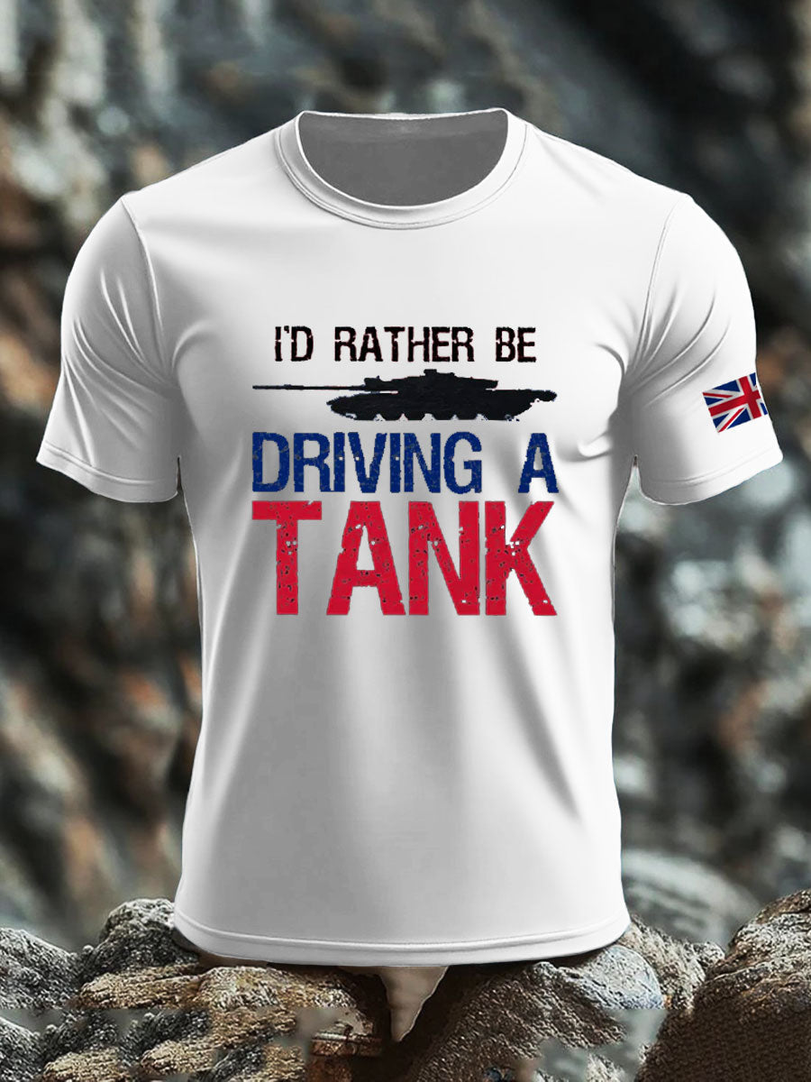 Men's British Veteran imitation cotton short-sleeved T-shirt