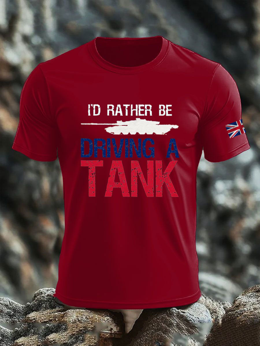 Men's British Veteran imitation cotton short-sleeved T-shirt