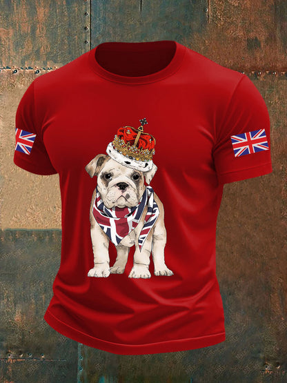 Men's Vintage England Flag Casual Printed T-shirt