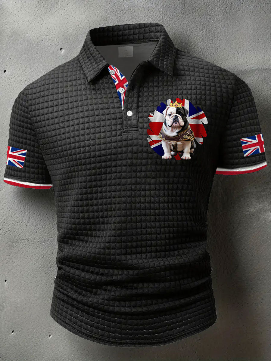 Men's Vintage England Flag Printed Casual Tops