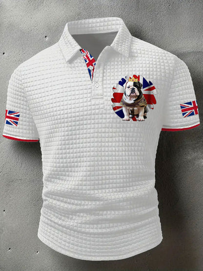 Men's Vintage England Flag Printed Casual Tops