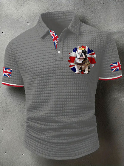 Men's Vintage England Flag Printed Casual Tops