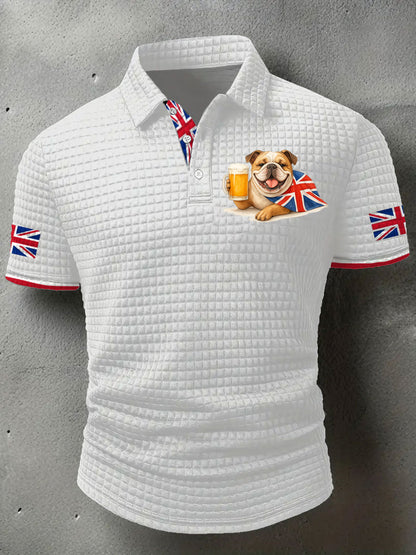 Men's Vintage England Flag Printed Casual Tops