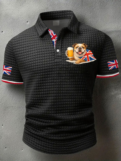 Men's Vintage England Flag Printed Casual Tops