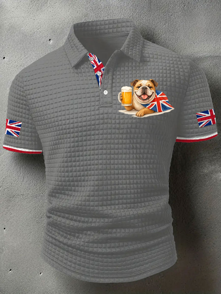 Men's Vintage England Flag Printed Casual Tops