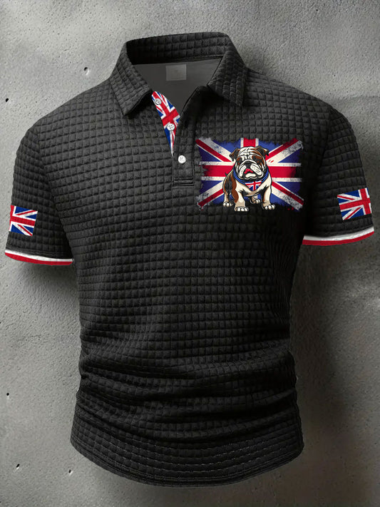 Men's Vintage England Flag Printed Casual Tops