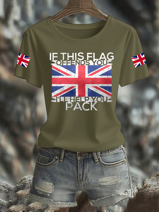 Women's IF THIS FLAG OFFENDS YOU HELP YOU PACK T-shirt