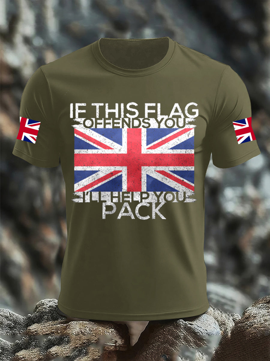 Men's IF THIS FLAG OFFENDS YOU HELP YOU PACK T-shirt
