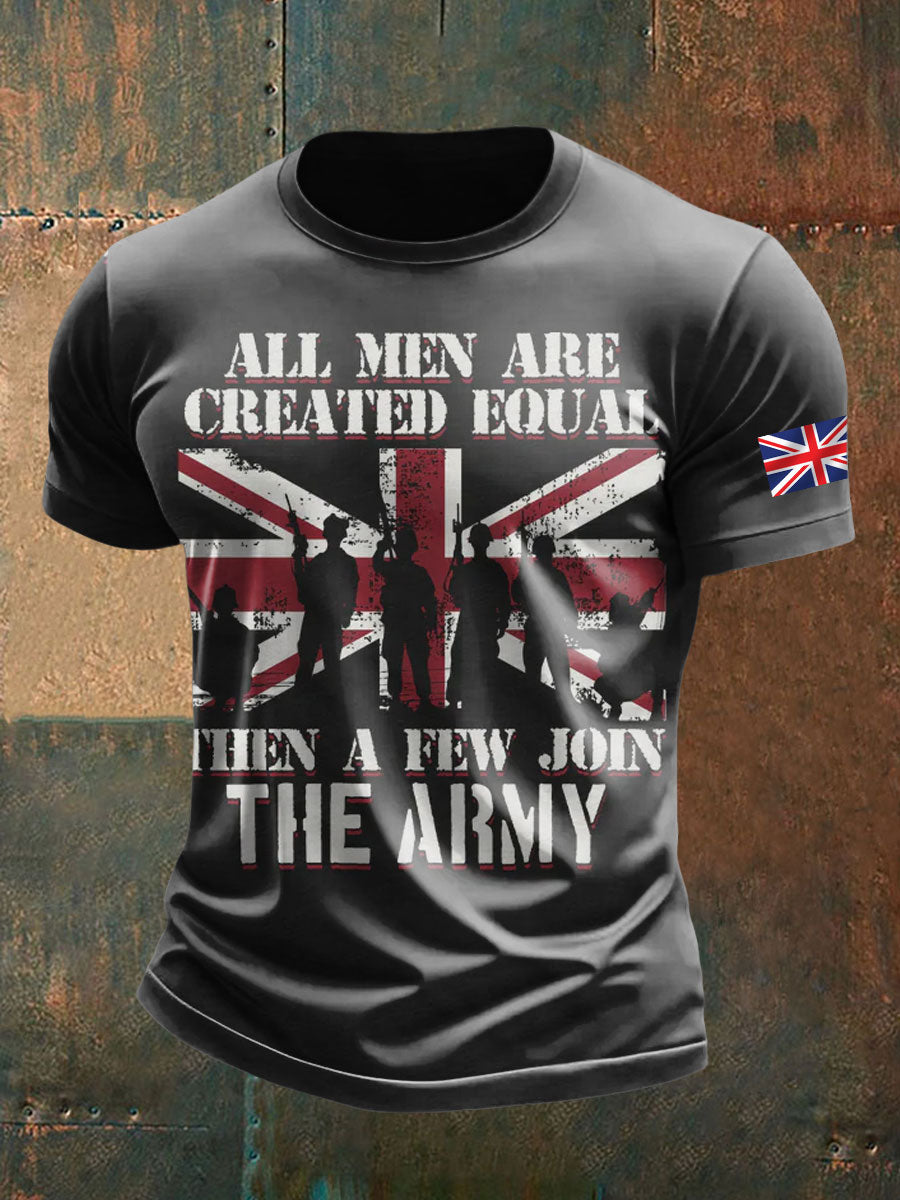 Men's british veteran short sleeves t-shirt