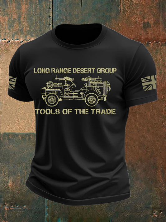 Men's British Veteran imitation cotton short-sleeved T-shirt