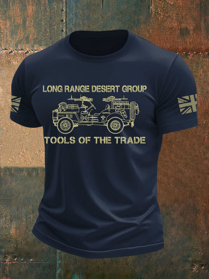 Men's British Veteran imitation cotton short-sleeved T-shirt