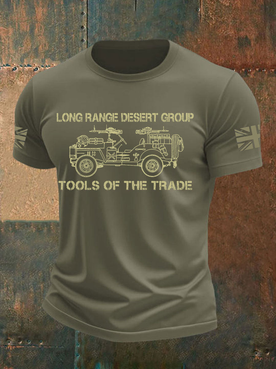 Men's British Veteran imitation cotton short-sleeved T-shirt