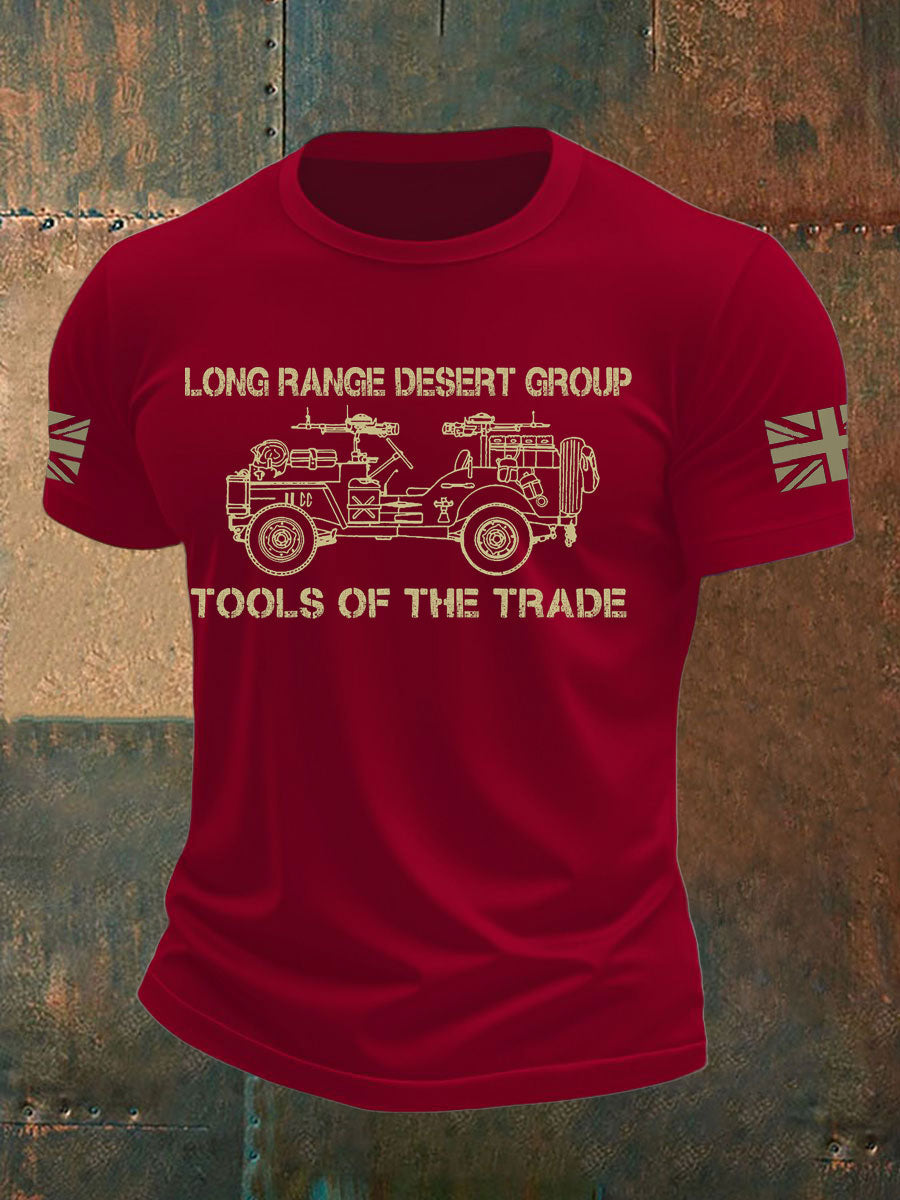 Men's British Veteran imitation cotton short-sleeved T-shirt