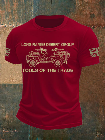 Men's British Veteran imitation cotton short-sleeved T-shirt