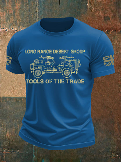 Men's British Veteran imitation cotton short-sleeved T-shirt