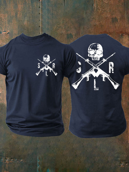 Men's British Veteran imitation cotton short-sleeved T-shirt