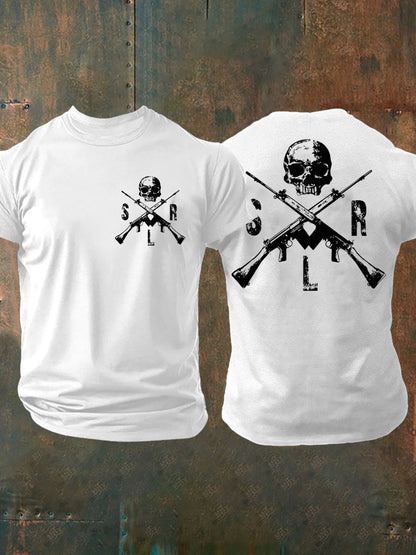 Men's British Veteran imitation cotton short-sleeved T-shirt