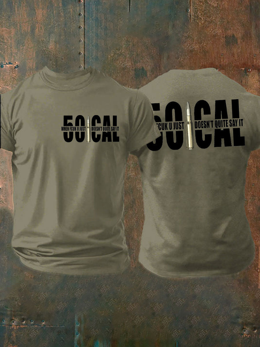 Men's British Veteran imitation cotton short-sleeved T-shirt