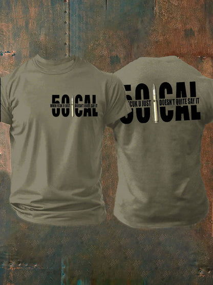 Men's British Veteran imitation cotton short-sleeved T-shirt