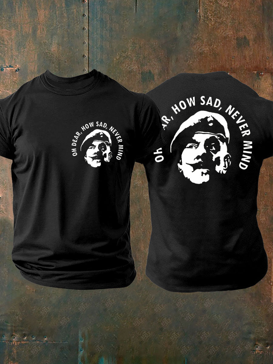 Men's British Veteran imitation cotton short-sleeved T-shirt