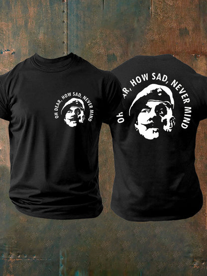 Men's British Veteran imitation cotton short-sleeved T-shirt