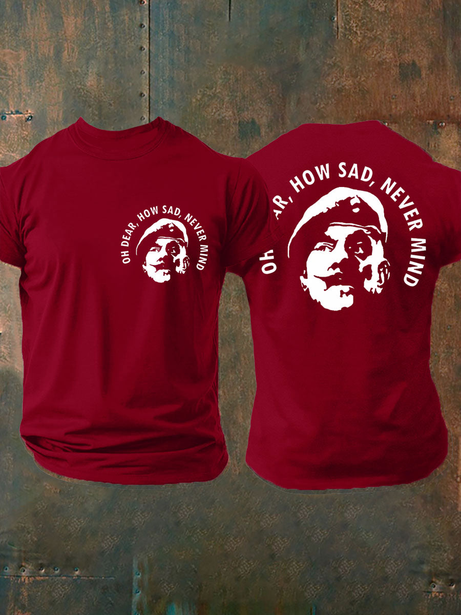 Men's British Veteran imitation cotton short-sleeved T-shirt