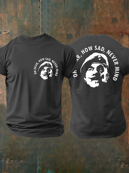 Men's British Veteran imitation cotton short-sleeved T-shirt