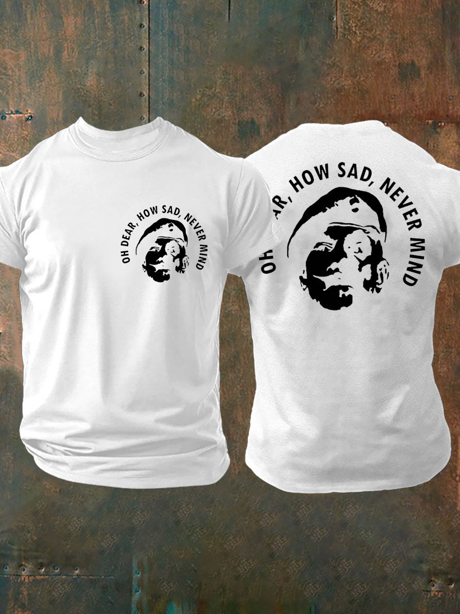 Men's British Veteran imitation cotton short-sleeved T-shirt