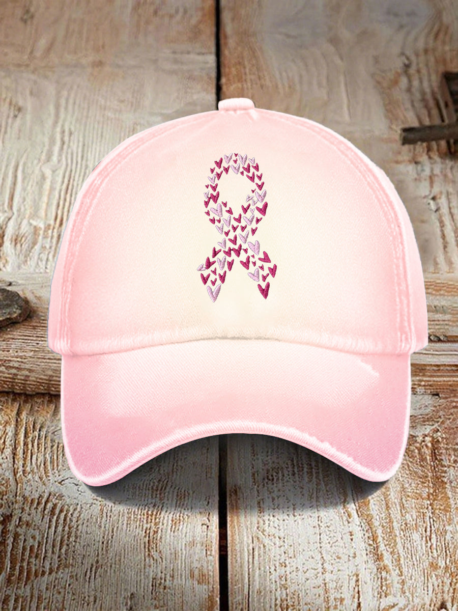 Unisex Breast Cancer Pink Print Hat