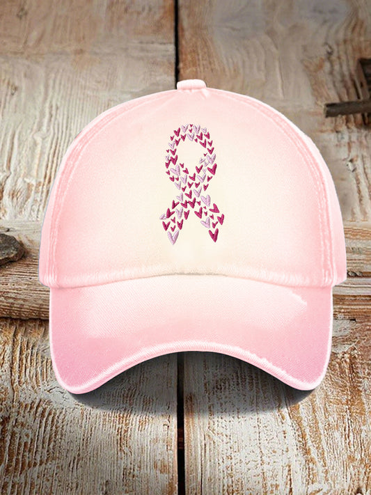 Unisex Breast Cancer Pink Print Hat