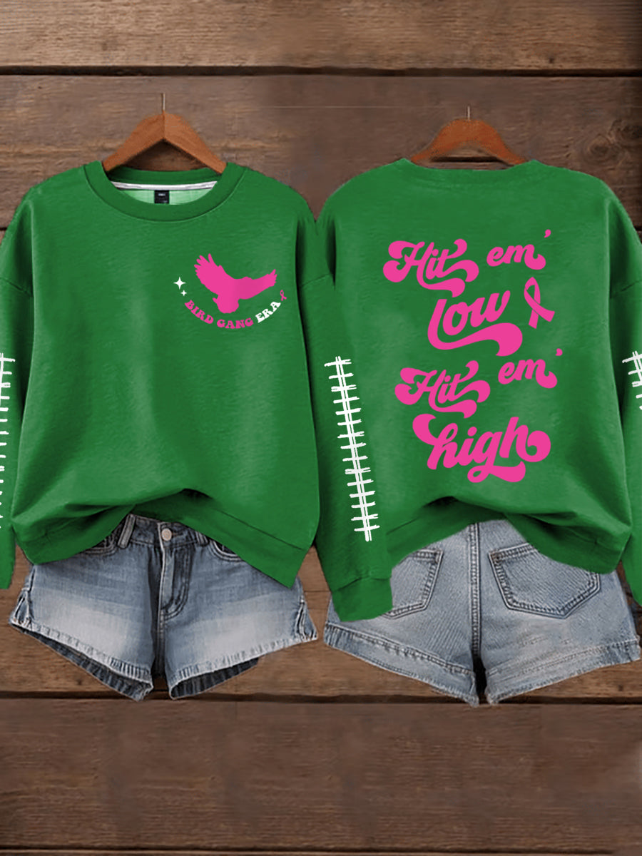 Women's Breast Cancer Awareness Month Football Fans Sweatshirt