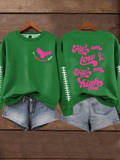 Women's Breast Cancer Awareness Month Football Fans Sweatshirt