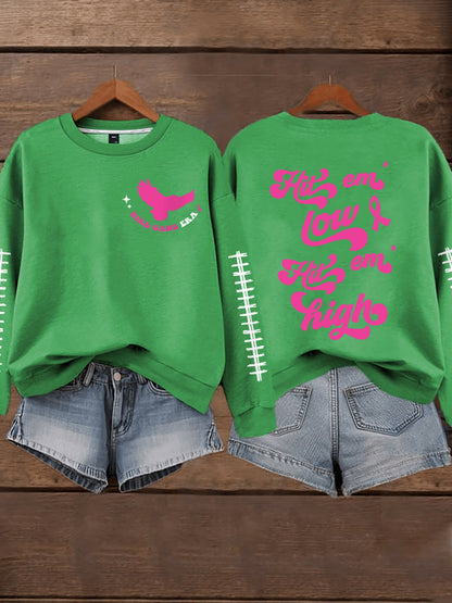 Women's Breast Cancer Awareness Month Football Fans Sweatshirt