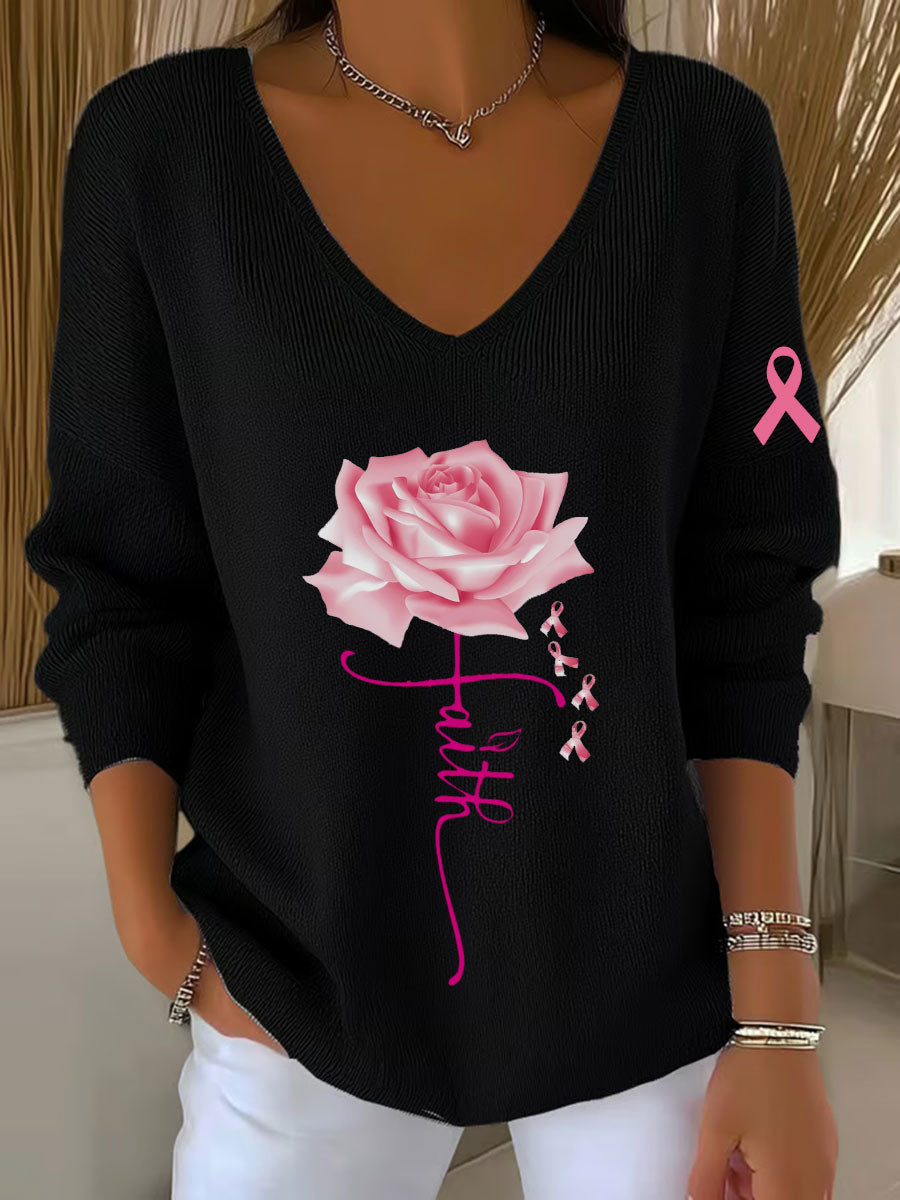 Women's Breast Cancer Awareness Long Sleeve Top